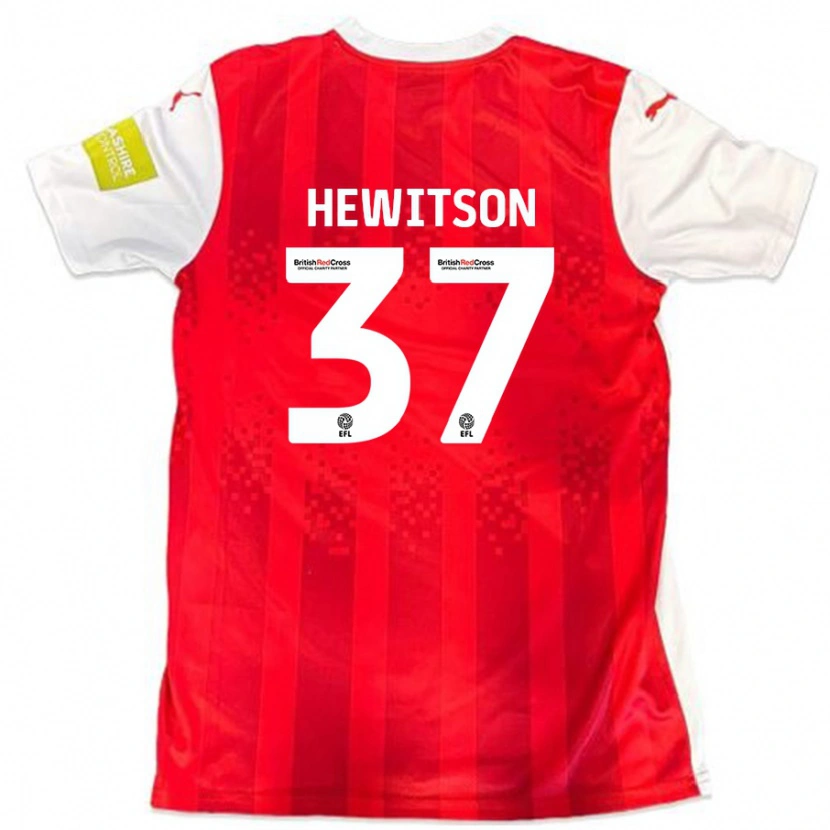 Danxen Kid Luke Hewitson #37 Red White Home Jersey 2024/25 T-Shirt