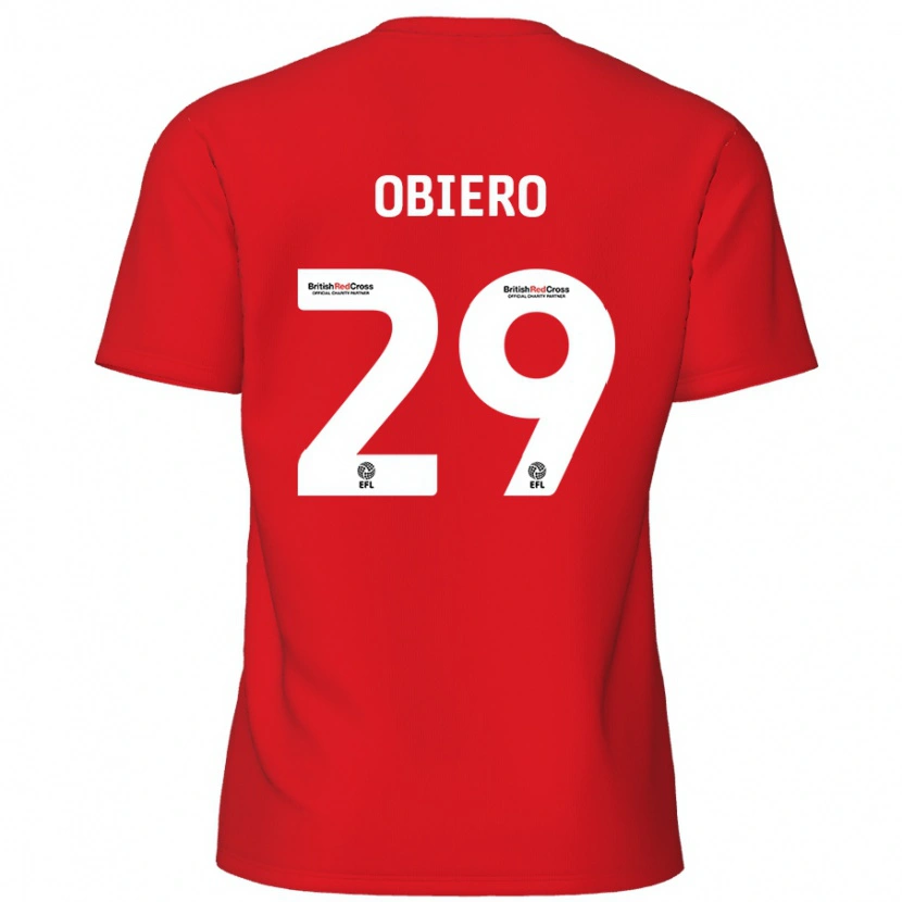 Danxen Kid Zech Obiero #29 Red Home Jersey 2024/25 T-Shirt