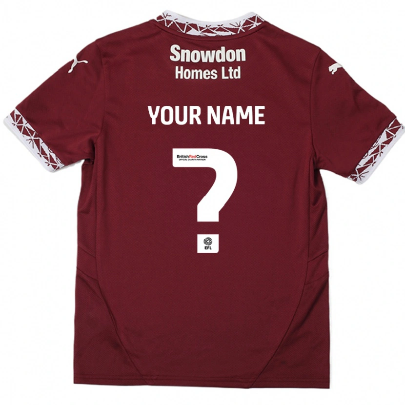 Danxen Kid Your Name #0 Burgundy Home Jersey 2024/25 T-Shirt