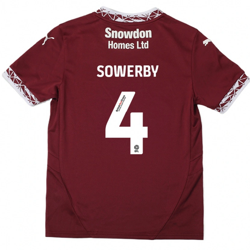 Danxen Kid Jack Sowerby #4 Burgundy Home Jersey 2024/25 T-Shirt