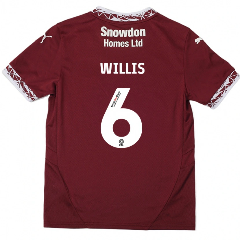 Danxen Kid Jordan Willis #6 Burgundy Home Jersey 2024/25 T-Shirt