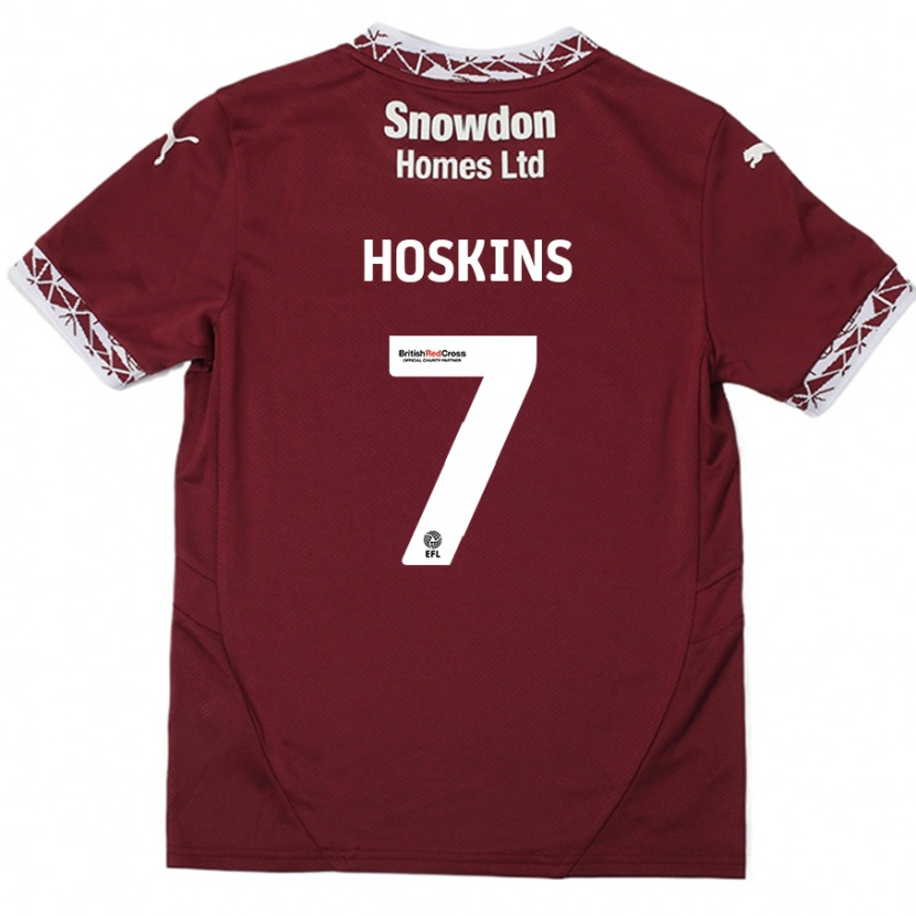 Danxen Kid Sam Hoskins #7 Burgundy Home Jersey 2024/25 T-Shirt