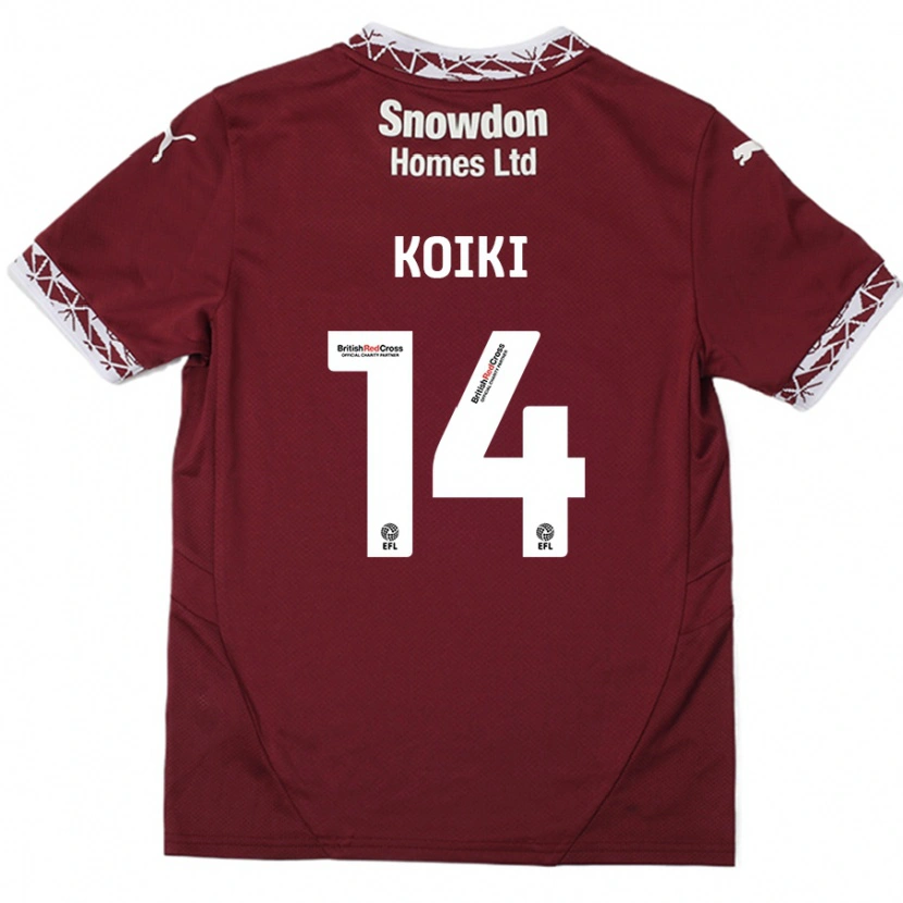 Danxen Kid Ali Koiki #14 Burgundy Home Jersey 2024/25 T-Shirt