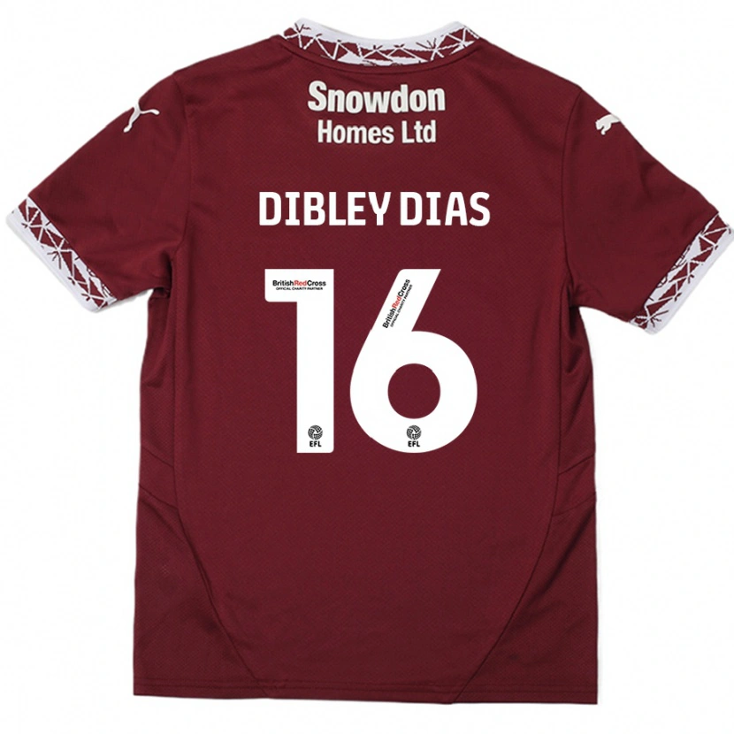 Danxen Kid Matt Dibley-Dias #16 Burgundy Home Jersey 2024/25 T-Shirt