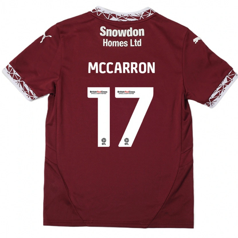 Danxen Kid Liam Mccarron #17 Burgundy Home Jersey 2024/25 T-Shirt