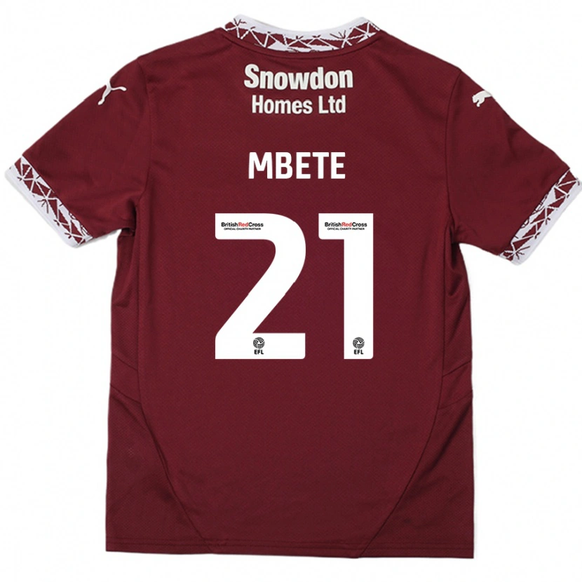 Danxen Kid Luke Mbete #21 Burgundy Home Jersey 2024/25 T-Shirt