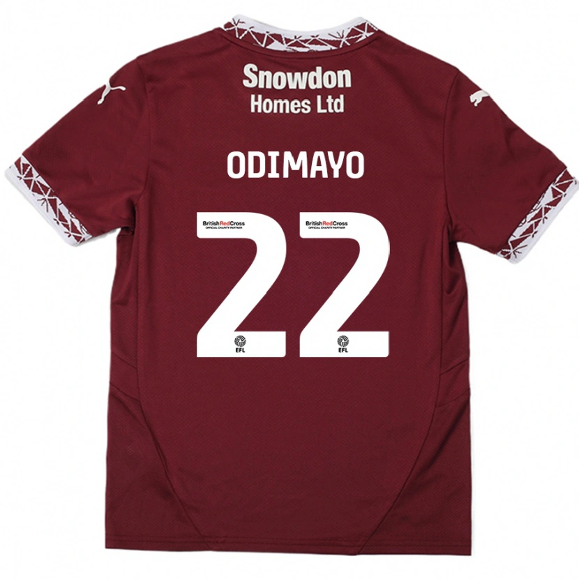 Danxen Kid Akin Odimayo #22 Burgundy Home Jersey 2024/25 T-Shirt