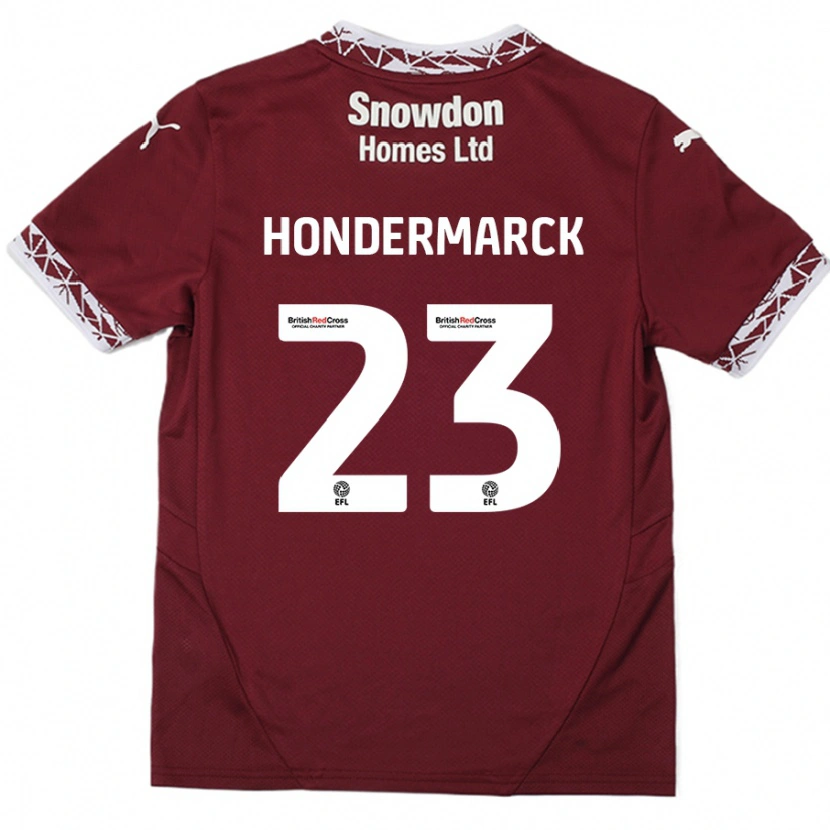 Danxen Kid William Hondermarck #23 Burgundy Home Jersey 2024/25 T-Shirt