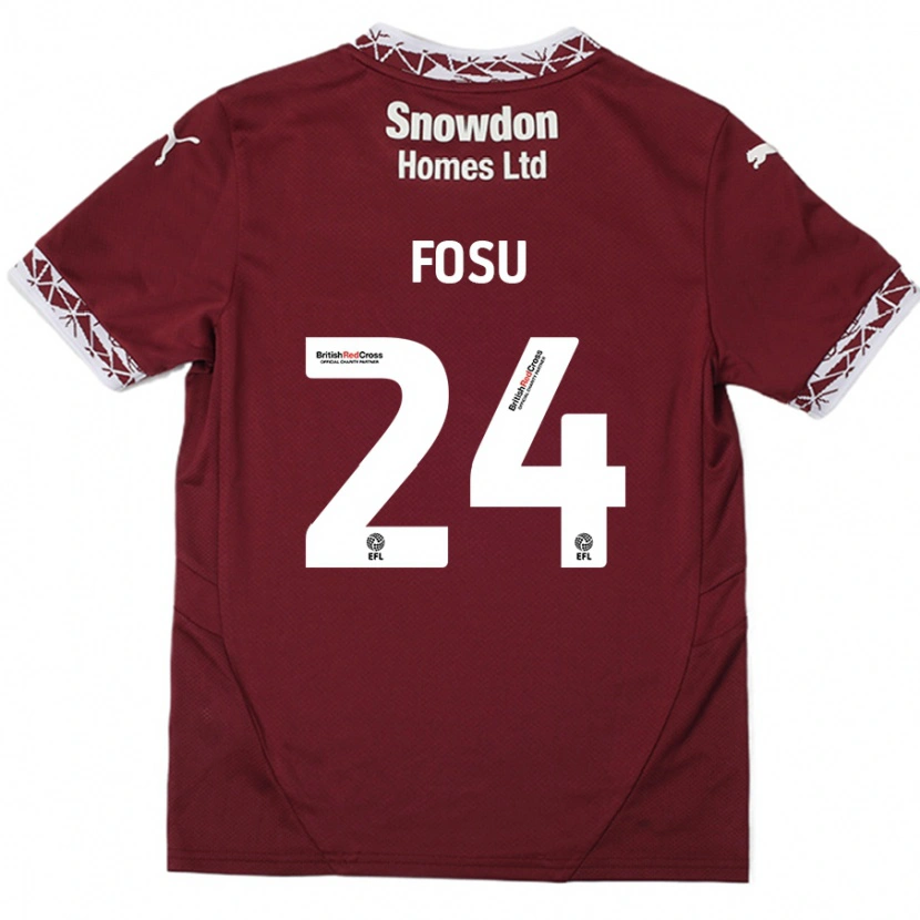 Danxen Kid Tariqe Fosu #24 Burgundy Home Jersey 2024/25 T-Shirt