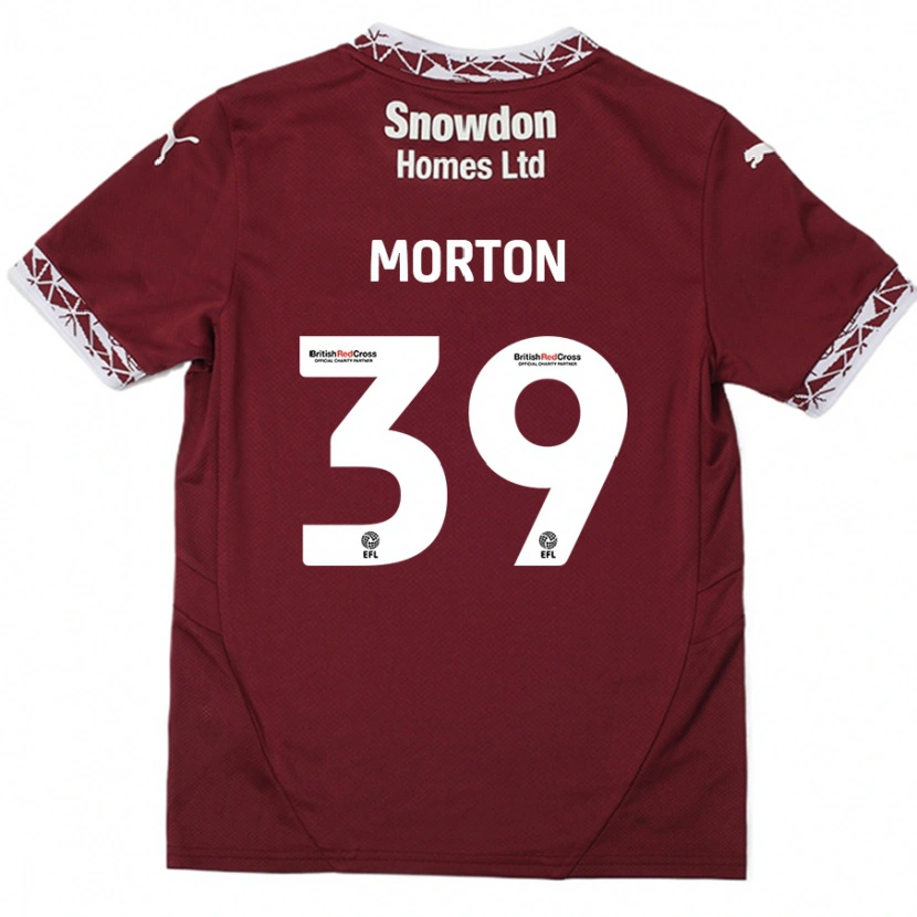 Danxen Kid Callum Morton #39 Burgundy Home Jersey 2024/25 T-Shirt