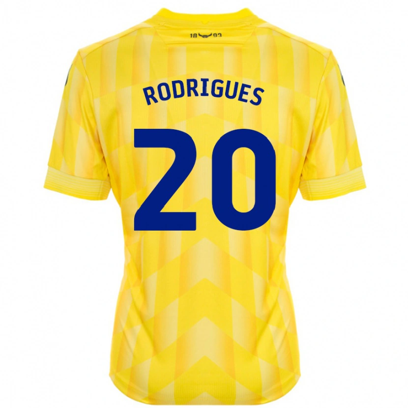 Danxen Kid Rúben Rodrigues #20 Yellow Home Jersey 2024/25 T-Shirt