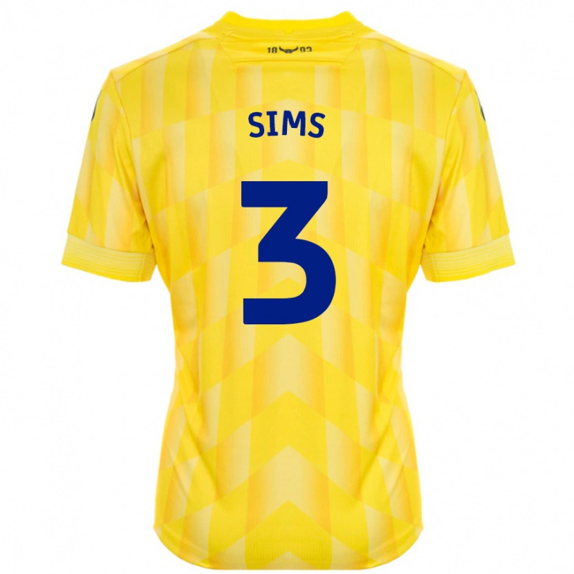 Danxen Kid Gemma Sims #3 Yellow Home Jersey 2024/25 T-Shirt