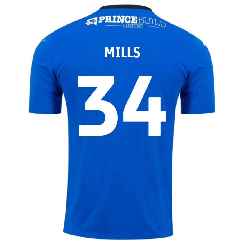 Danxen Kid Harley Mills #34 Blue White Home Jersey 2024/25 T-Shirt