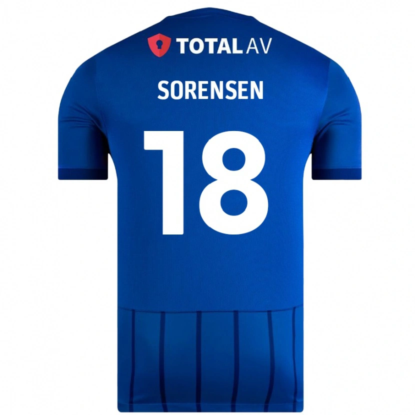 Danxen Kid Elias Sørensen #18 Blue Home Jersey 2024/25 T-Shirt