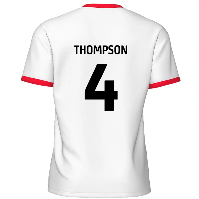 Danxen Kid Nathan Thompson #4 White Red Home Jersey 2024/25 T-Shirt