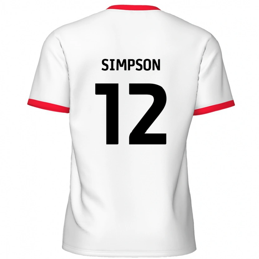 Danxen Kid Tyreece Simpson #12 White Red Home Jersey 2024/25 T-Shirt