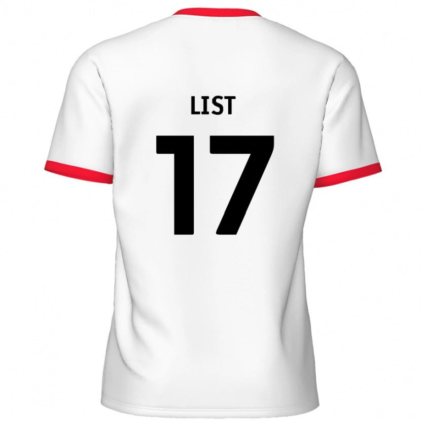 Danxen Kid Elliott List #17 White Red Home Jersey 2024/25 T-Shirt