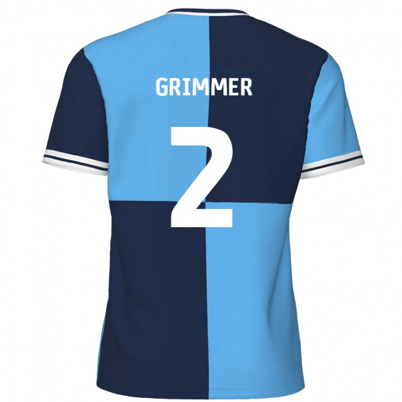 Danxen Kid Jack Grimmer #2 Sky Blue Dark Blue Home Jersey 2024/25 T-Shirt