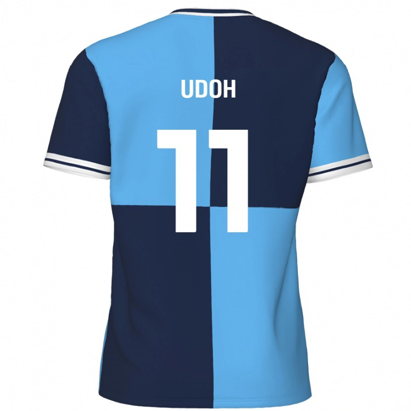 Danxen Kid Daniel Udoh #11 Sky Blue Dark Blue Home Jersey 2024/25 T-Shirt