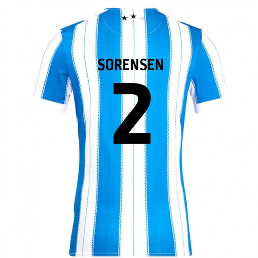 Danxen Kid Lasse Sørensen #2 Blue White Home Jersey 2024/25 T-Shirt