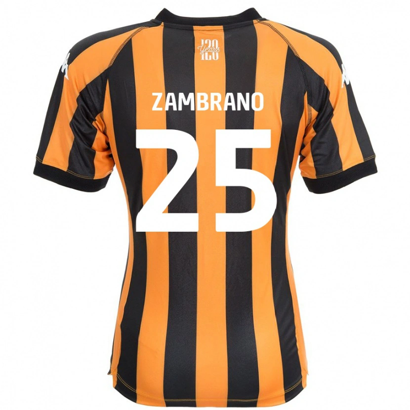 Danxen Kid Óscar Zambrano #25 Black Amber Home Jersey 2024/25 T-Shirt