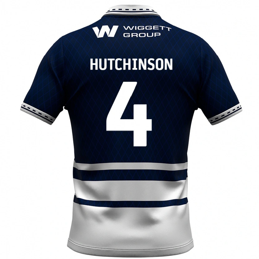 Danxen Kid Shaun Hutchinson #4 Navy Blue White Home Jersey 2024/25 T-Shirt