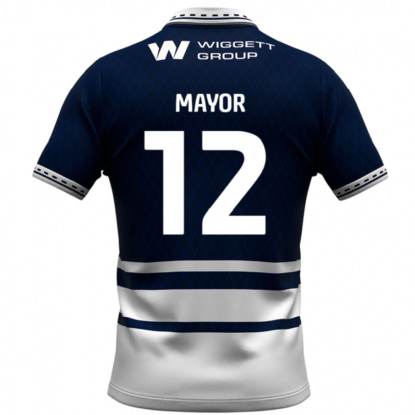 Danxen Kid Adam Mayor #12 Navy Blue White Home Jersey 2024/25 T-Shirt