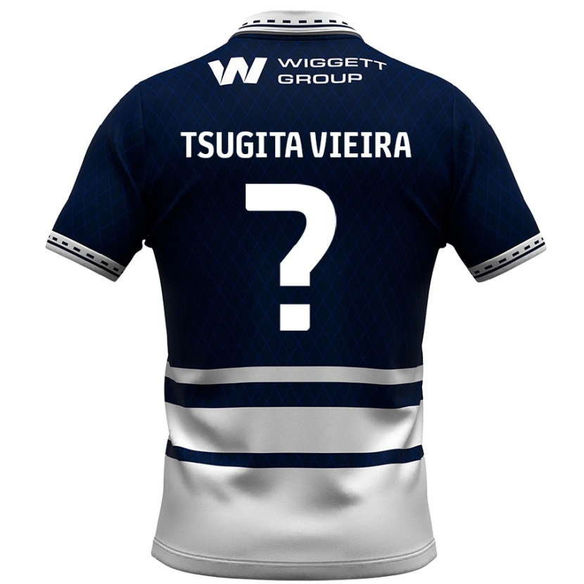 Danxen Kid Sacha Tsugita Vieira #0 Navy Blue White Home Jersey 2024/25 T-Shirt