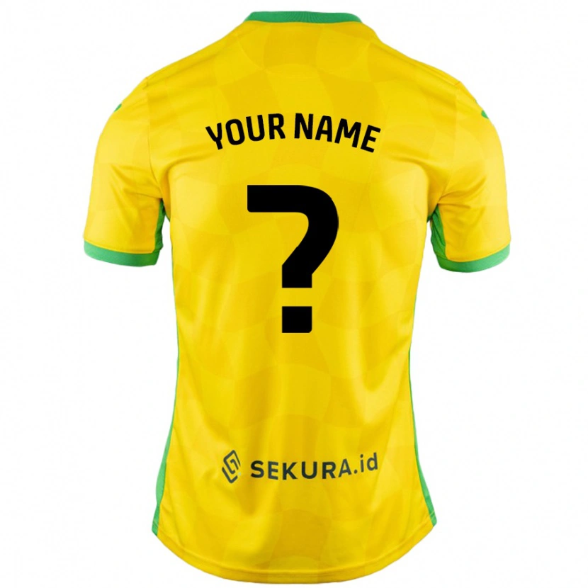 Danxen Kid Your Name #0 Yellow Green Home Jersey 2024/25 T-Shirt