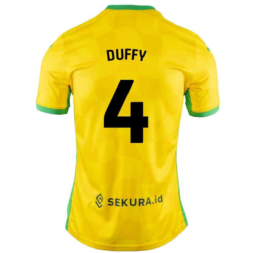 Danxen Kid Shane Duffy #4 Yellow Green Home Jersey 2024/25 T-Shirt