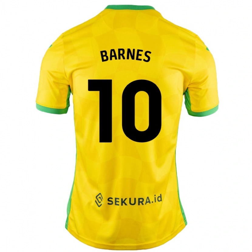 Danxen Kid Ashley Barnes #10 Yellow Green Home Jersey 2024/25 T-Shirt