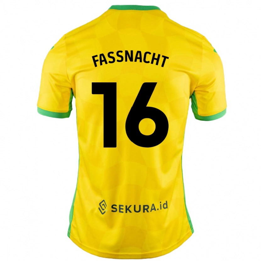 Danxen Kid Christian Fassnacht #16 Yellow Green Home Jersey 2024/25 T-Shirt