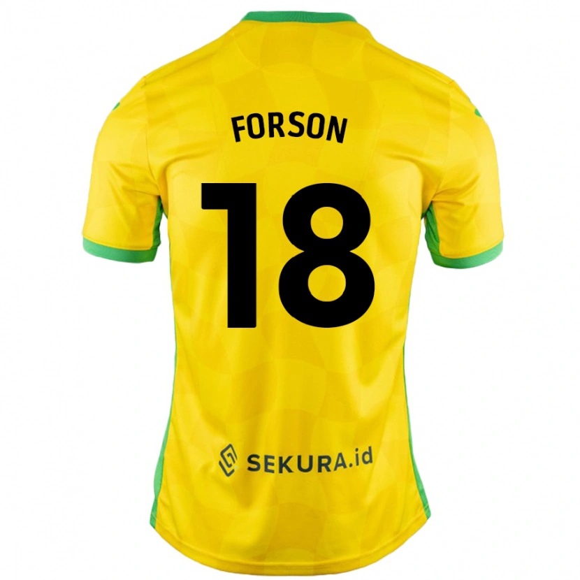 Danxen Kid Amankwah Forson #18 Yellow Green Home Jersey 2024/25 T-Shirt