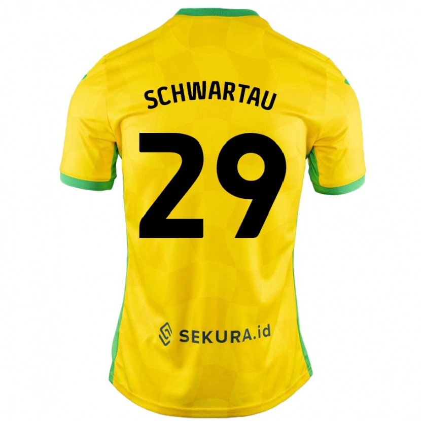 Danxen Kid Oscar Schwartau #29 Yellow Green Home Jersey 2024/25 T-Shirt