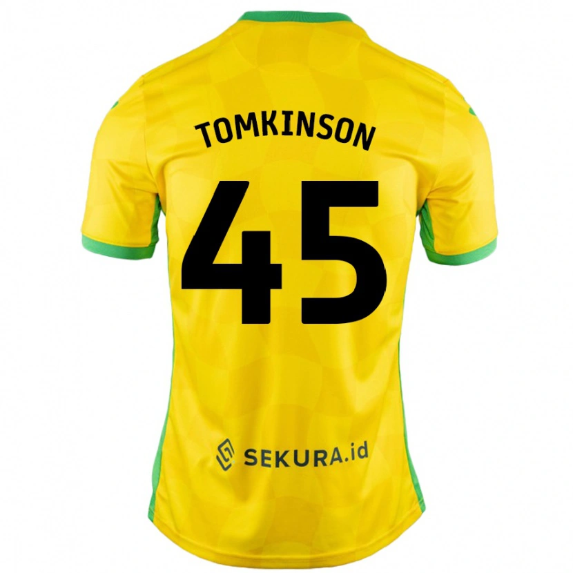 Danxen Kid Jonathan Tomkinson #45 Yellow Green Home Jersey 2024/25 T-Shirt