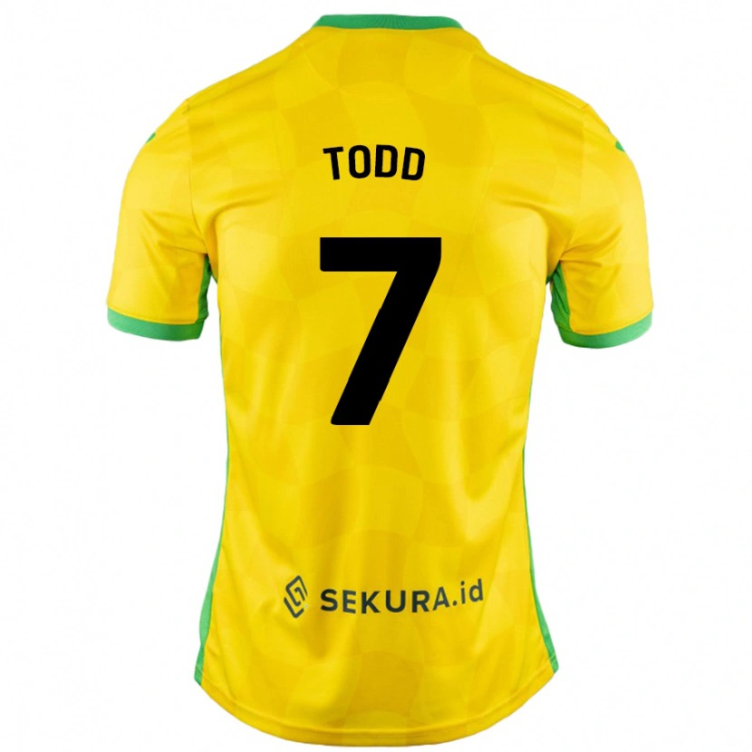 Danxen Kid Megan Todd #7 Yellow Green Home Jersey 2024/25 T-Shirt