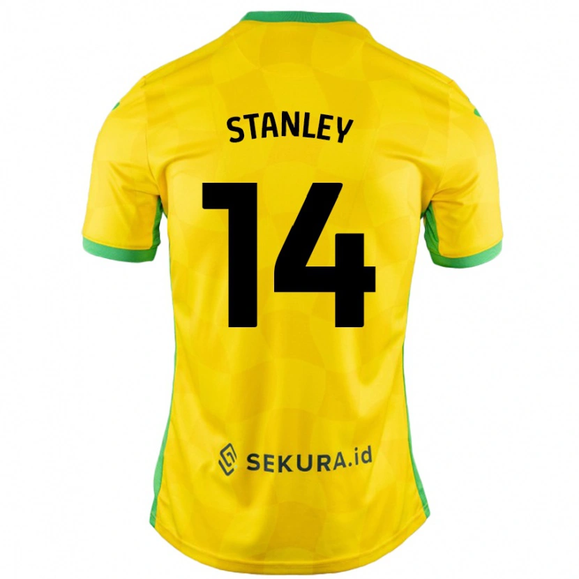 Danxen Kid Kathryn Stanley #14 Yellow Green Home Jersey 2024/25 T-Shirt