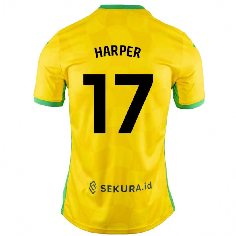 Danxen Kid Jess Harper #17 Yellow Green Home Jersey 2024/25 T-Shirt