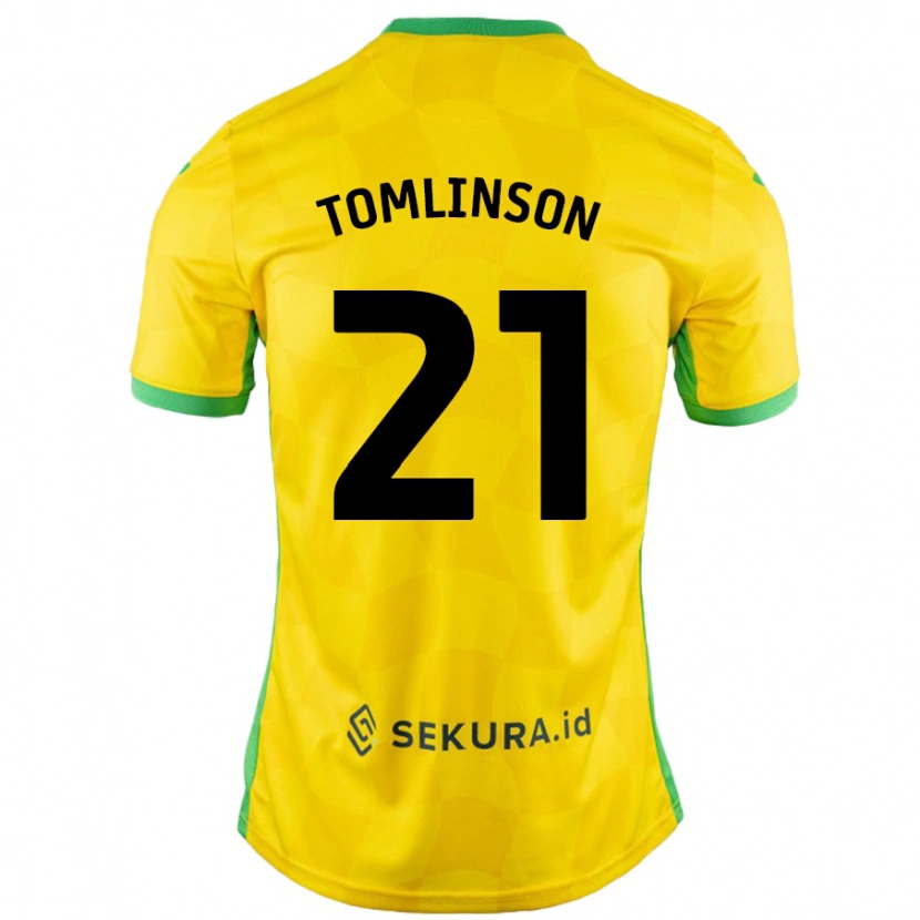 Danxen Kid Lauren Tomlinson #21 Yellow Green Home Jersey 2024/25 T-Shirt