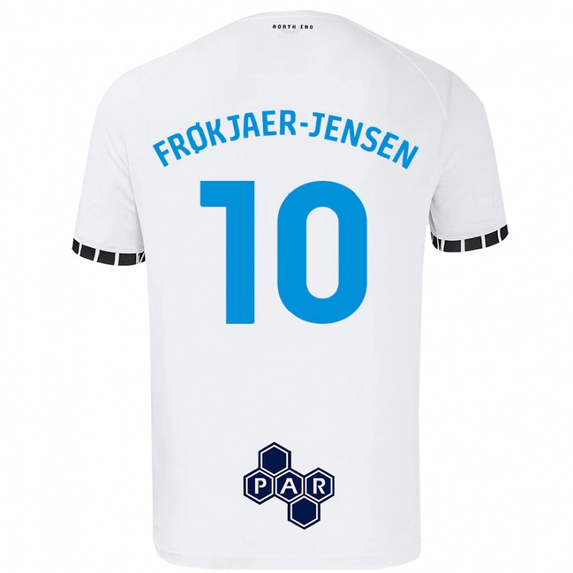 Danxen Kid Mads Frøkjaer-Jensen #10 White Home Jersey 2024/25 T-Shirt