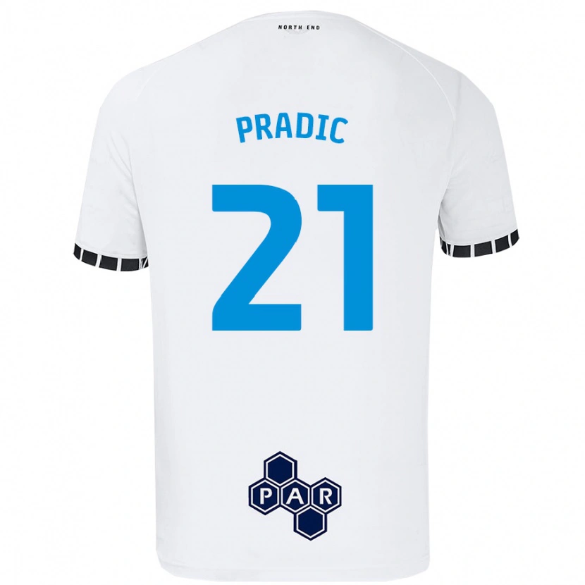 Danxen Kid James Pradic #21 White Home Jersey 2024/25 T-Shirt