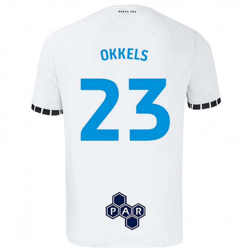 Danxen Kid Jeppe Okkels #23 White Home Jersey 2024/25 T-Shirt