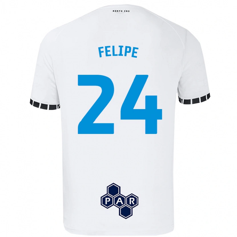 Danxen Kid Felipe #24 White Home Jersey 2024/25 T-Shirt