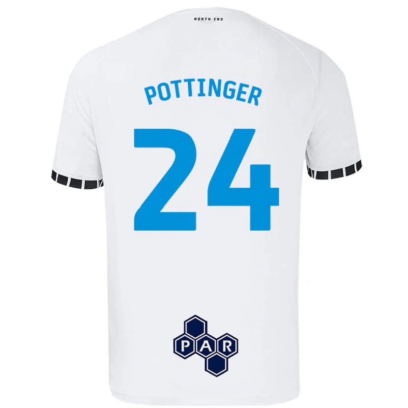 Danxen Kid Kaya Pottinger #24 White Home Jersey 2024/25 T-Shirt