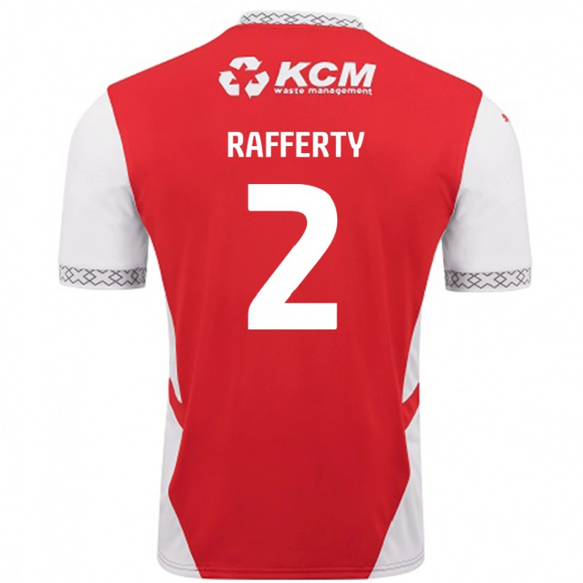 Danxen Kid Joe Rafferty #2 Red White Home Jersey 2024/25 T-Shirt