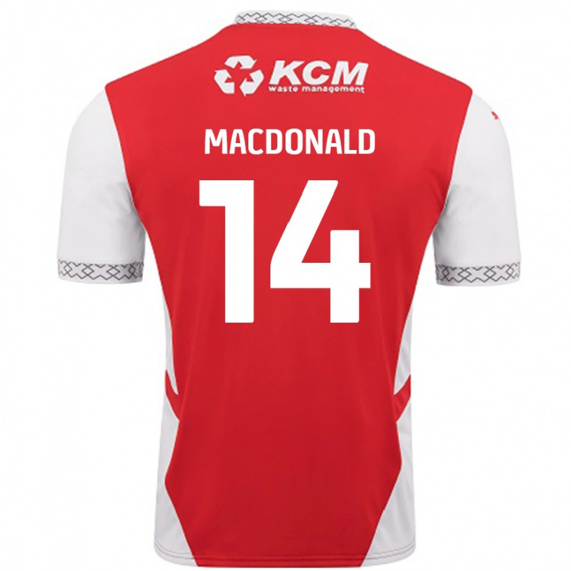 Danxen Kid Alex Macdonald #14 Red White Home Jersey 2024/25 T-Shirt