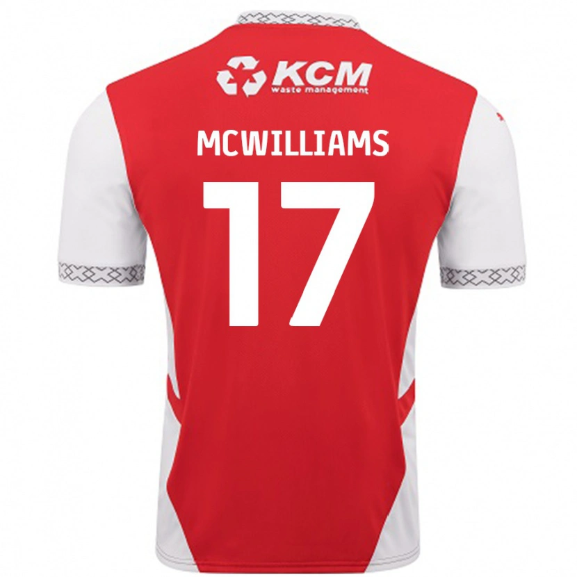 Danxen Kid Shaun Mcwilliams #17 Red White Home Jersey 2024/25 T-Shirt