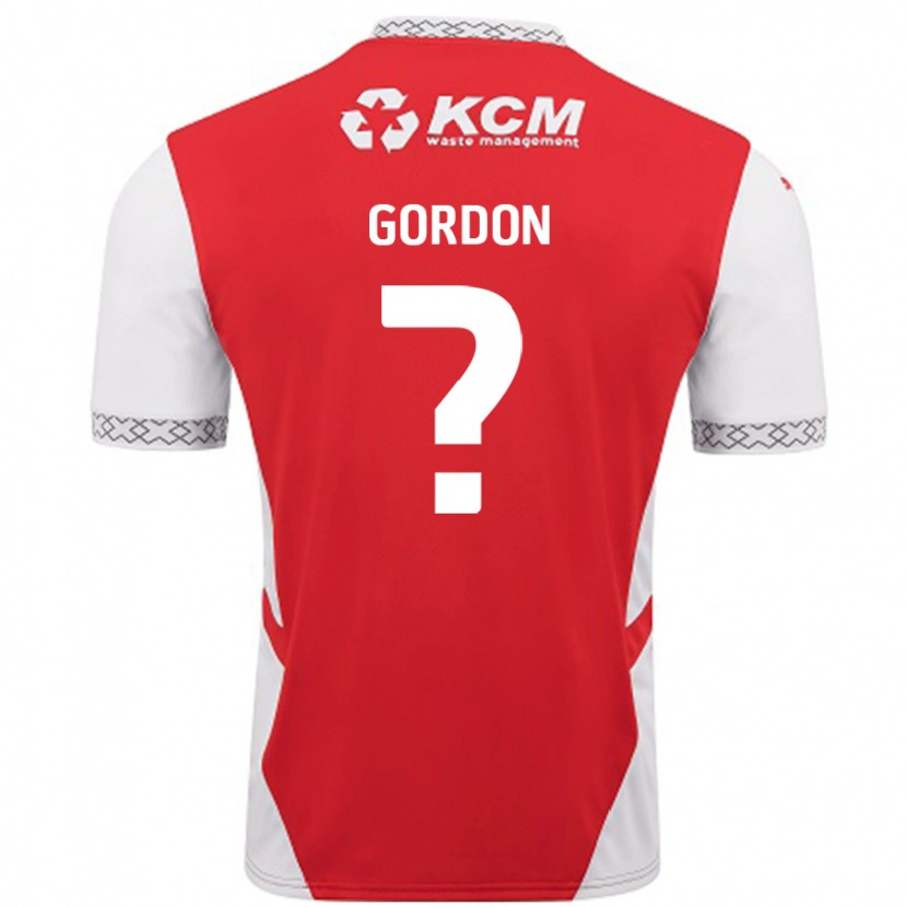 Danxen Kid Owain Gordon #0 Red White Home Jersey 2024/25 T-Shirt