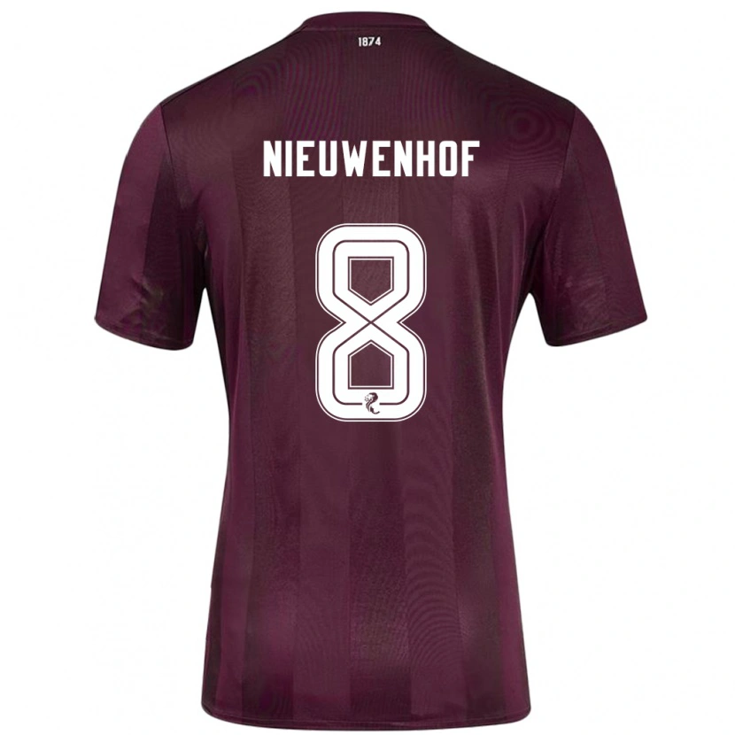 Danxen Kid Calem Nieuwenhof #8 Burgundy Home Jersey 2024/25 T-Shirt