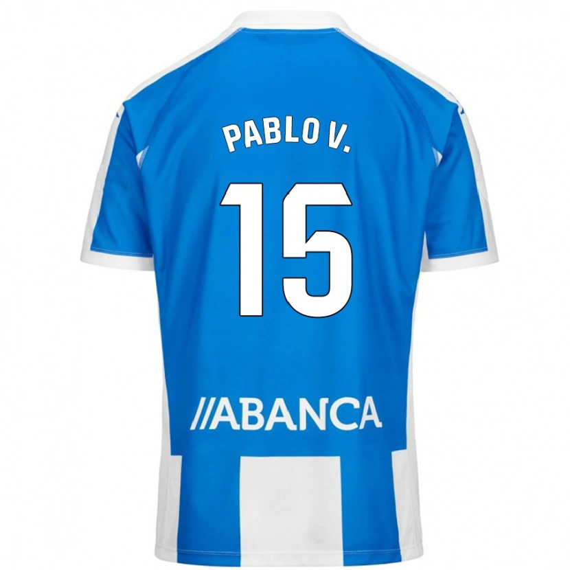 Danxen Kid Pablo Vázquez #15 Blue White Home Jersey 2024/25 T-Shirt